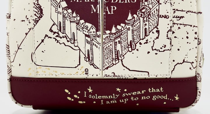 Loungefly Marauder's Map Mini Backpack Harry Potter Hogwarts Bag Front Bottom