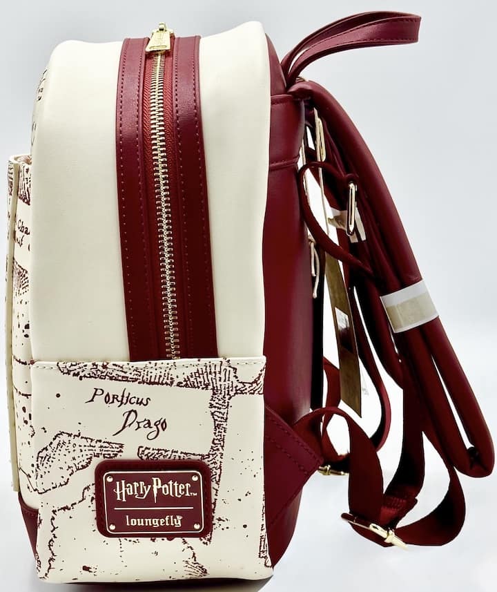 Loungefly Marauder's Map Mini Backpack Harry Potter Hogwarts Bag Left Side
