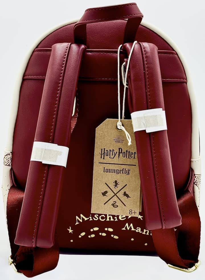 Loungefly Marauder's Map Mini Backpack Harry Potter Hogwarts Bag Straps