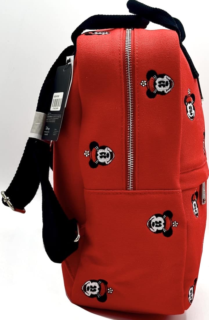 Loungefly Minnie Mouse Canvas Mini Backpack Disney Embroidered Bag Right Side