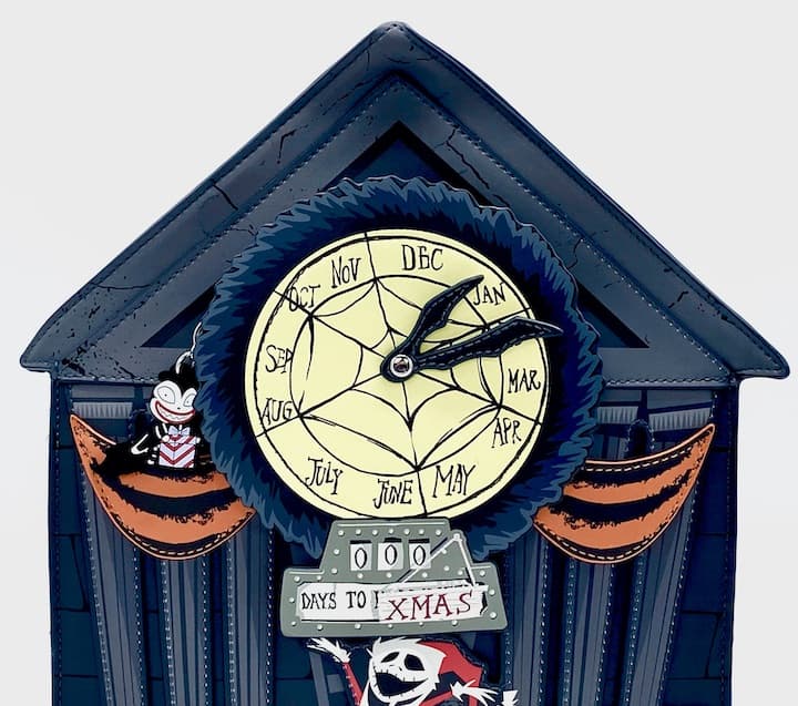 Loungefly Nightmare Before Christmas Town Hall Mini Backpack Front Clock