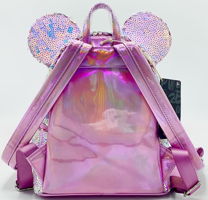 Loungefly Planet Minnie Mouse Mini Backpack Disney Sequin Bag Back