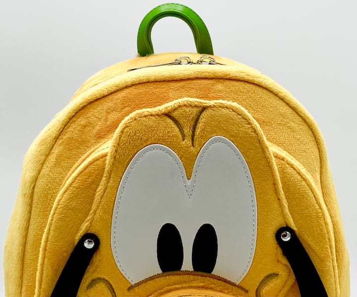 Loungefly Pluto Plush Mini Backpack Disney Cosplay Bag Front Eye Appliques