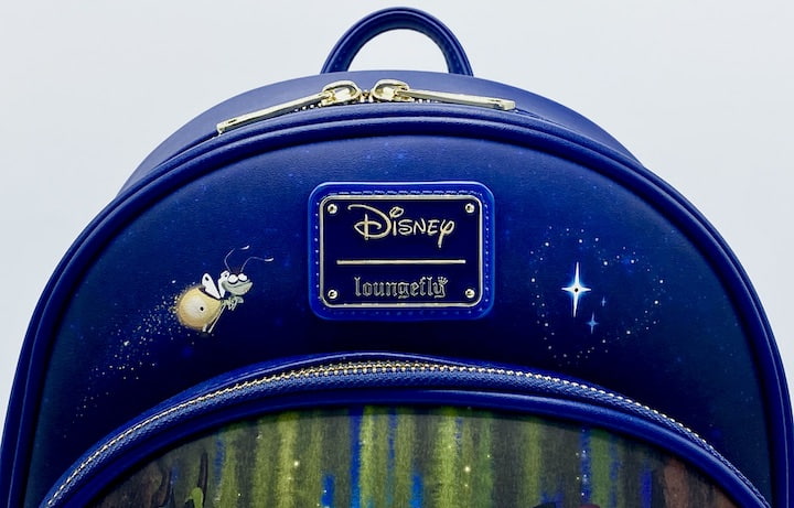 Loungefly Princess and the Frog Light Up Mini Backpack Bayou Bag Front Logo