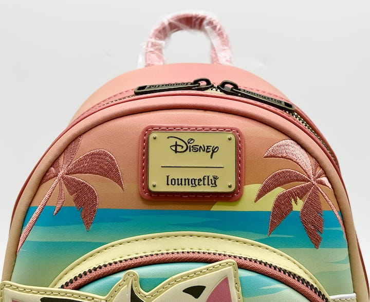 Loungefly Pua and Hei Hei Sunset Mini Backpack Disney Moana Bag Front Logo