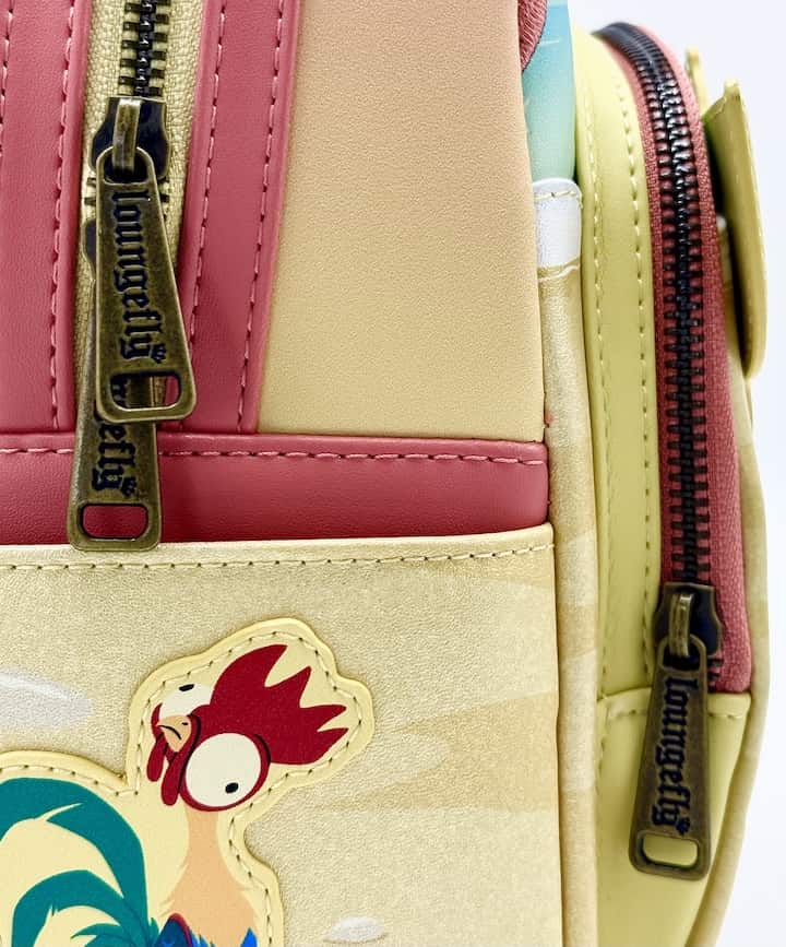 Loungefly Pua and Hei Hei Sunset Mini Backpack Disney Moana Bag Zips