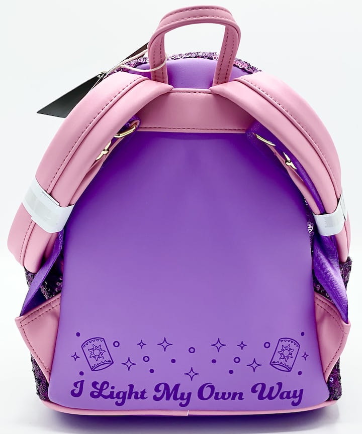 Loungefly Rapunzel Sequin Mini Backpack Disney Princess Tangled Bag Back