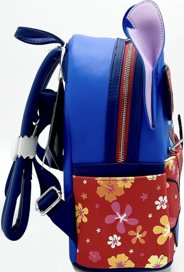 Loungefly SDCC Stitch Vacation Mini Backpack Lenticular Sunglasses Bag Right Side
