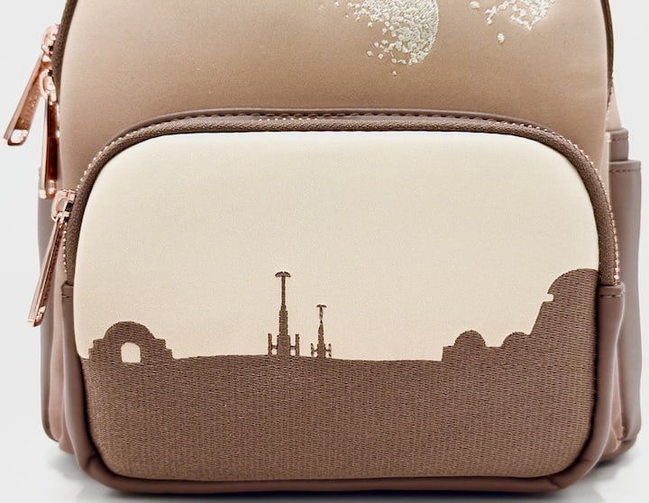Loungefly Sands of Tatooine Mini Backpack Disney Star Wars Bag Front Pocket