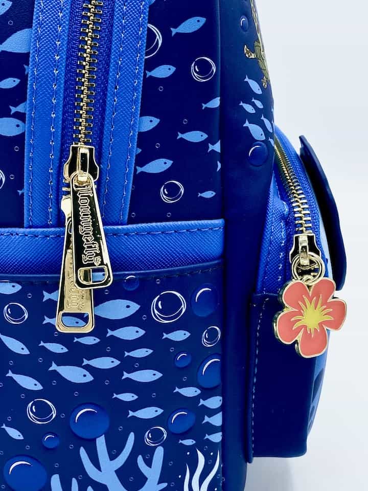 Loungefly Squirt Crush Mini Backpack Disney Pixar Finding Nemo Bag Zips And Floral Keyring