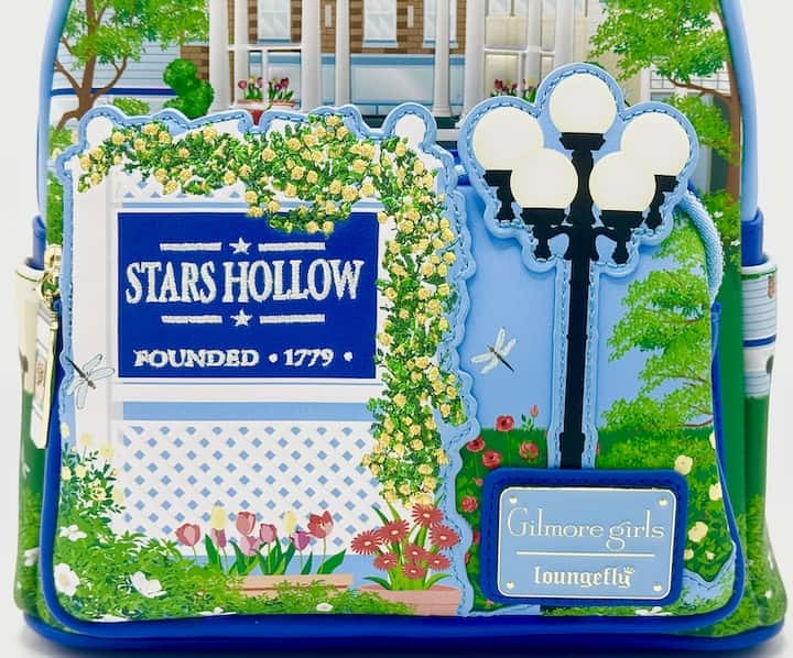 Loungefly Stars Hollow Mini Backpack Gilmore Girls Town Bag Front Bottom