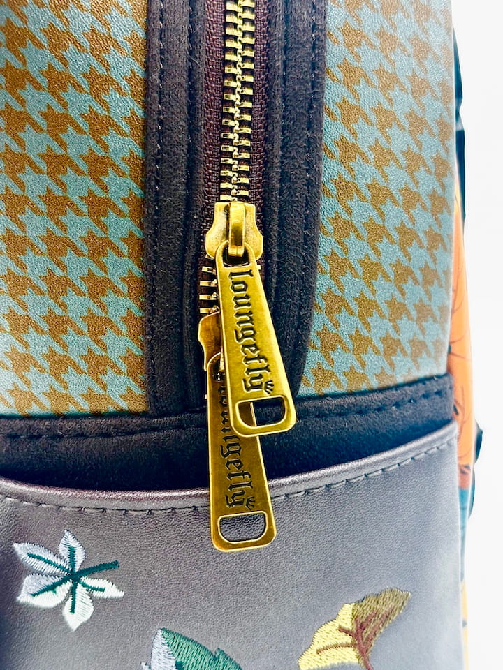 Loungefly Stitch Autumn Fall Leaves Mini Backpack Disney Bag Zips