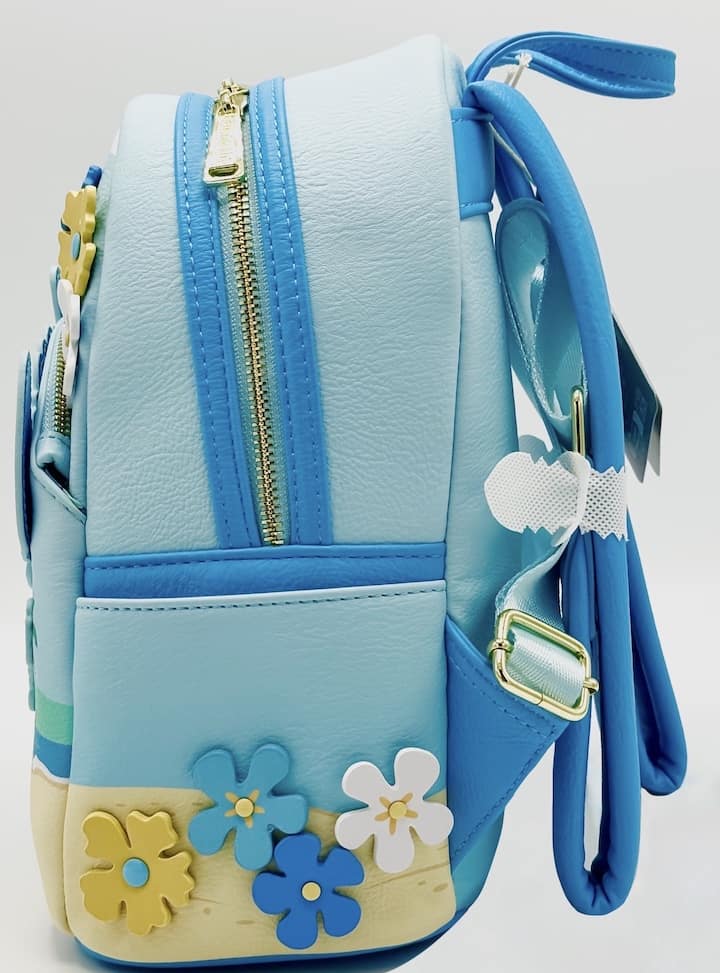 Loungefly Stitch and Scrump Beach Mini Backpack Disney Parks Bag Left Side