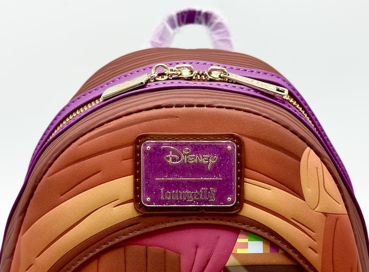 Loungefly Tangled Books Mini Backpack Disney Rapunzel Pascal Bag Front Logo