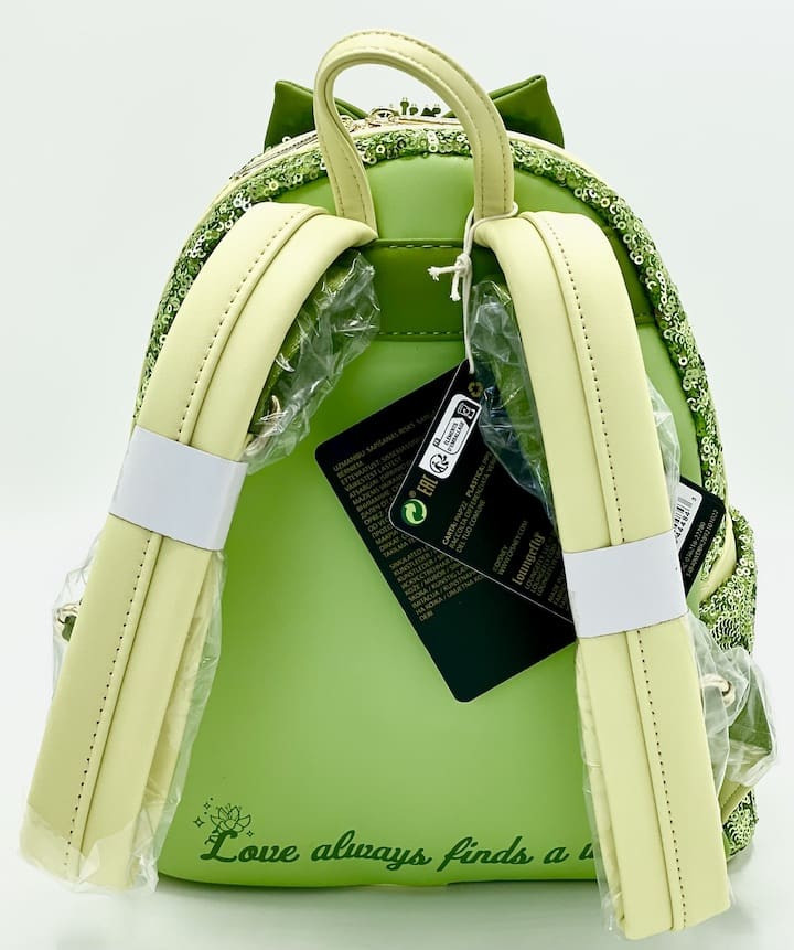 Loungefly Tiana Sequin Mini Backpack Disney Princess and the Frog Bag Straps