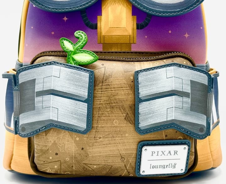 Loungefly WALL-E Figural Mini Backpack Disney Pixar Trash Box Bag Front Pocket