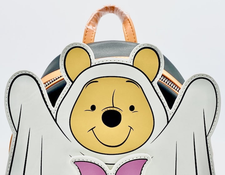 Loungefly Winnie the Pooh Piglet Ghost Mini Backpack Halloween Bag Front Top Close Up