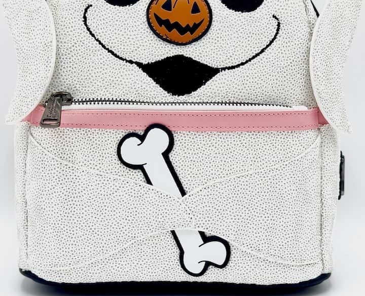 Loungefly Zero Sequin Mini Backpack Nightmare Before Christmas Bag Front Bottom