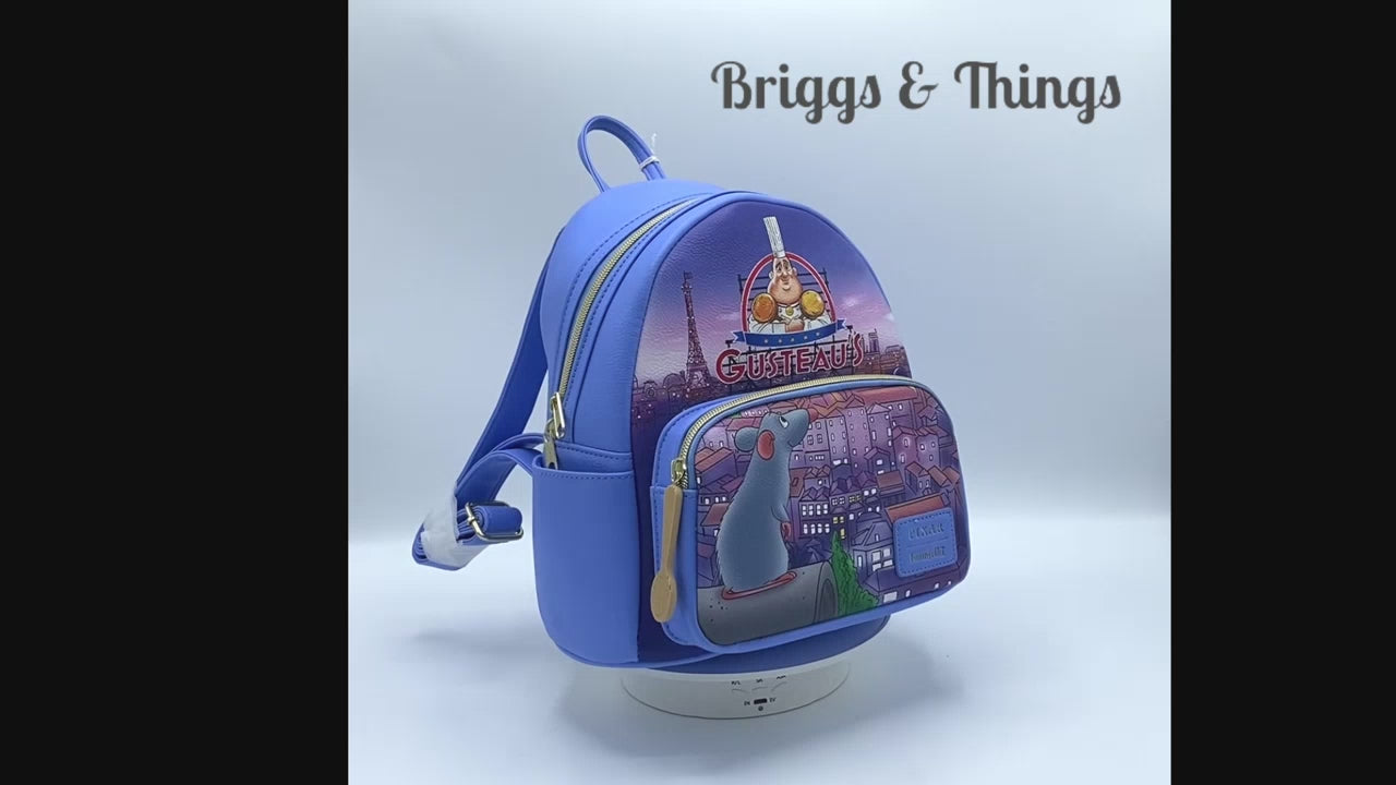 Loungefly Disney Pixar Ratatouille Mini Backpack Remy Gusteau Bag Video