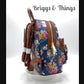 Loungefly Bambi Mini Backpack 707 Street Disney Bag Blue Floral Video