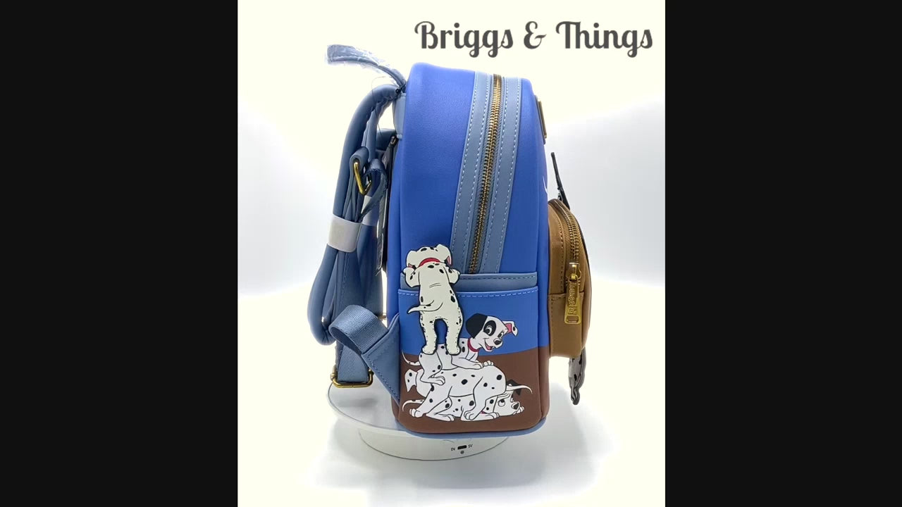 Loungefly 101 Dalmatians Lenticular TV Mini Backpack 60th Anniversary Video