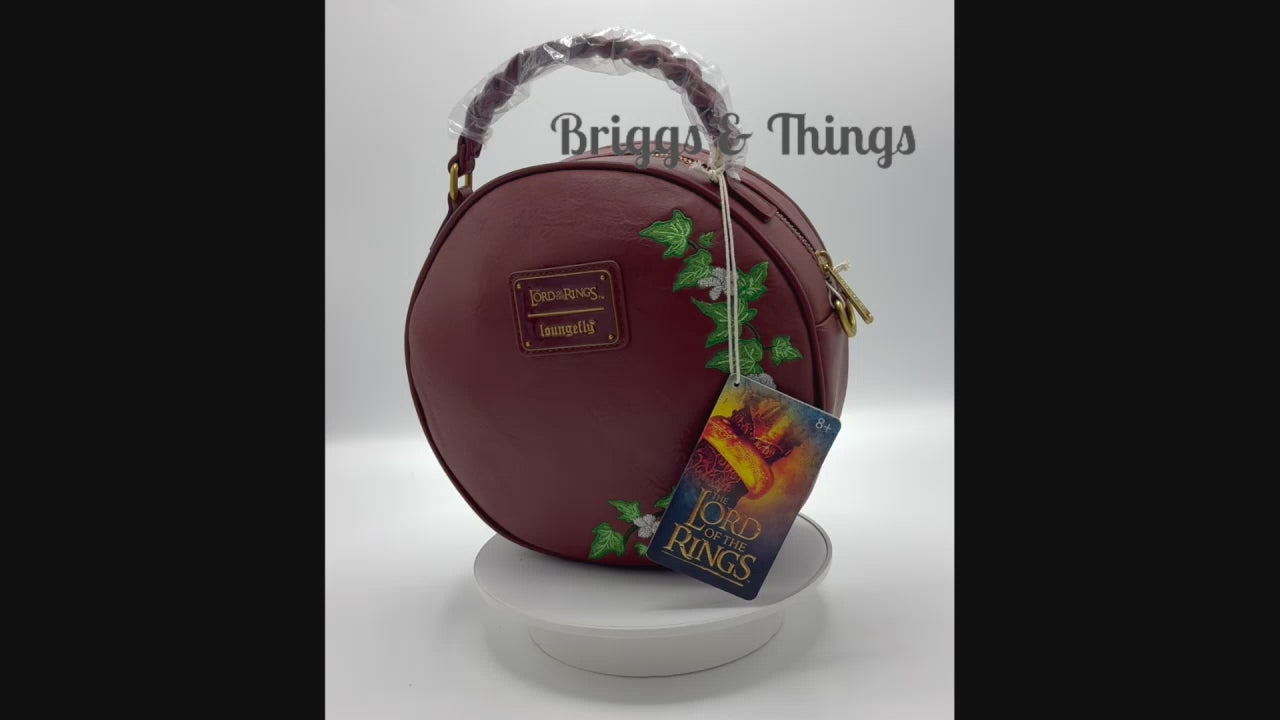 Loungefly Lord of the Rings Crossbody Hobbit Door Handbag Video