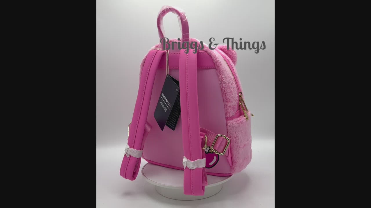 Loungefly Hello Kitty Teddy Bear Mini Backpack Sanrio Plush Bag Video