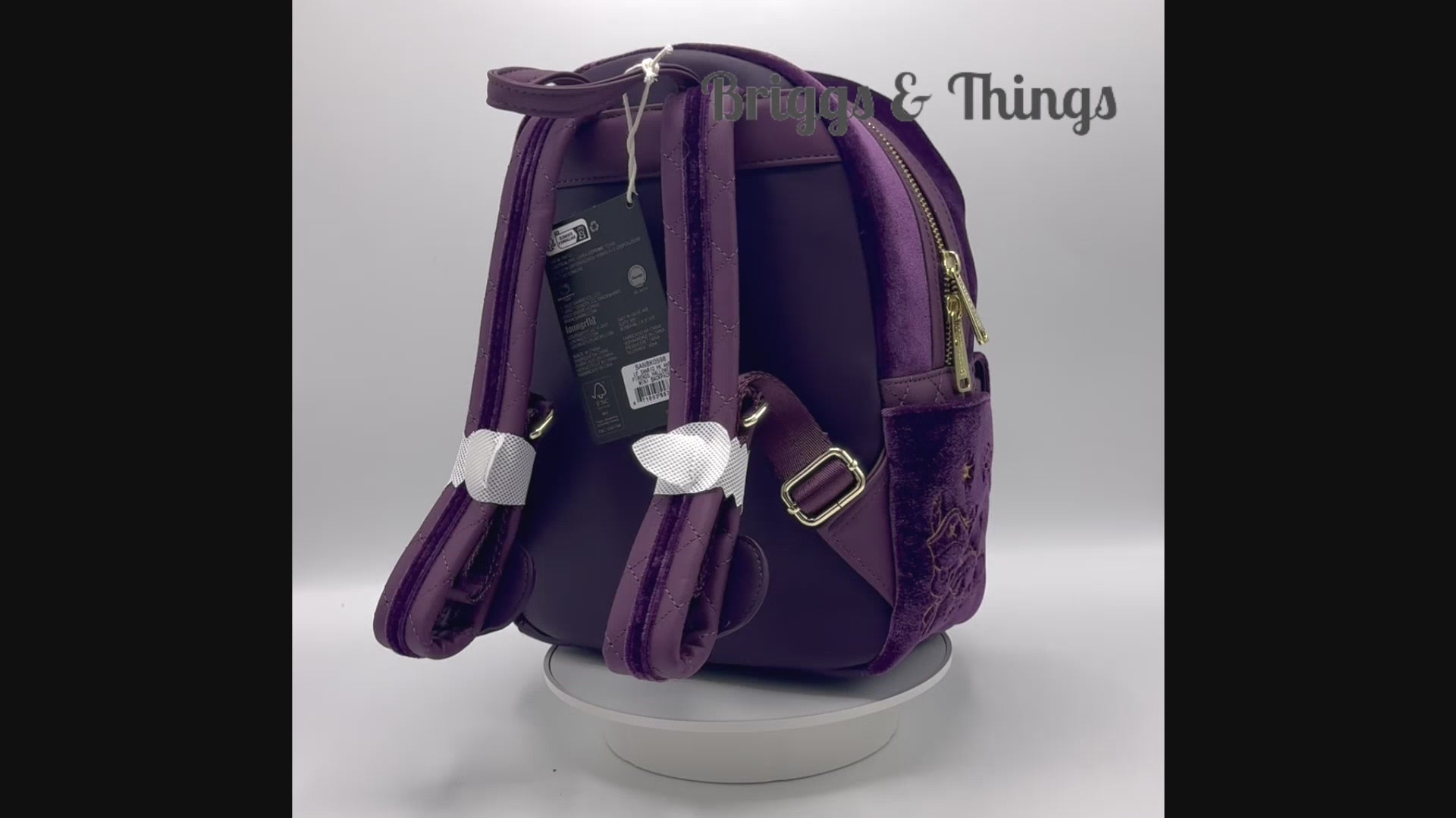 Loungefly Hello Kitty Halloween Costume Mini Backpack Sanrio Velvet Bag Video