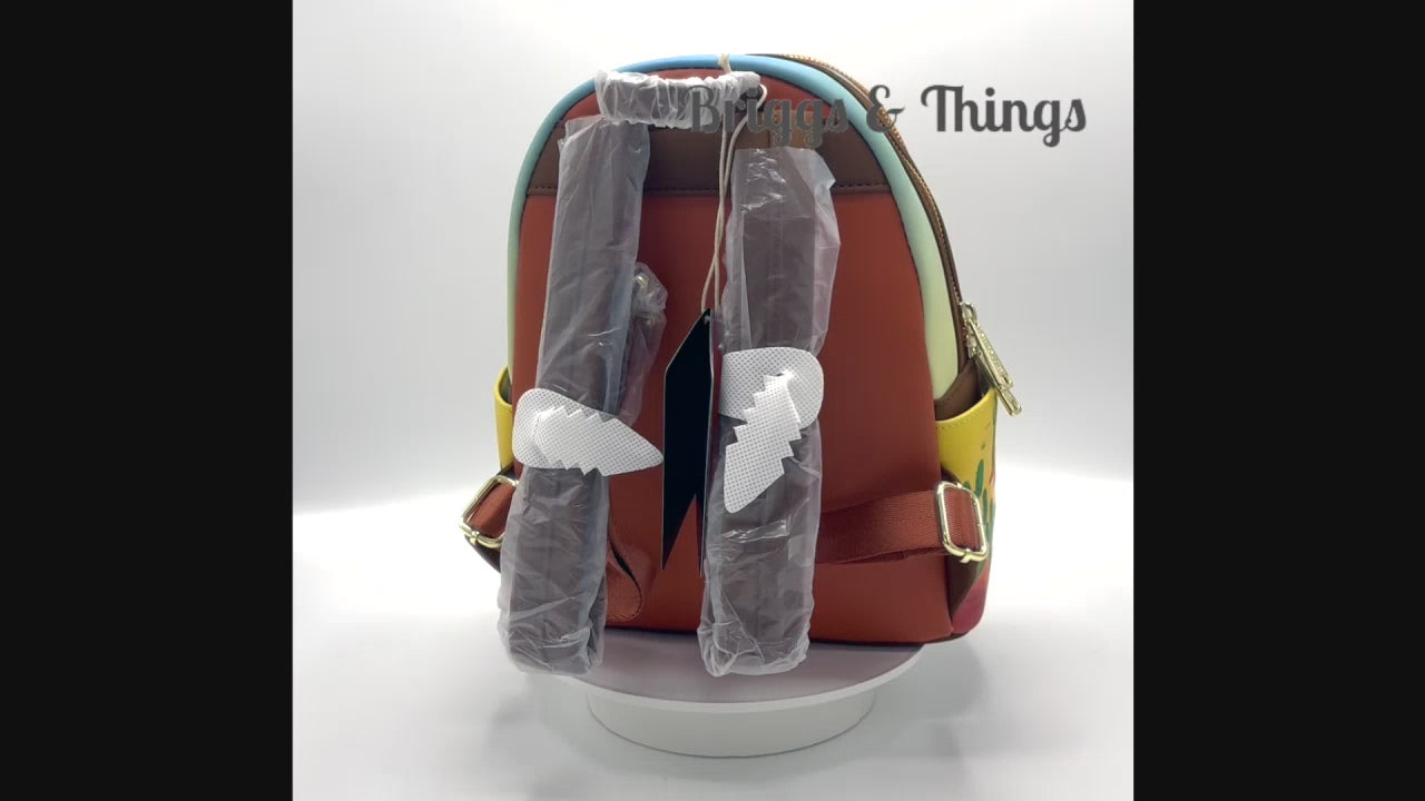 Loungefly Lightning McQueen & Mater Mini Backpack Pixar Cars Bag Video