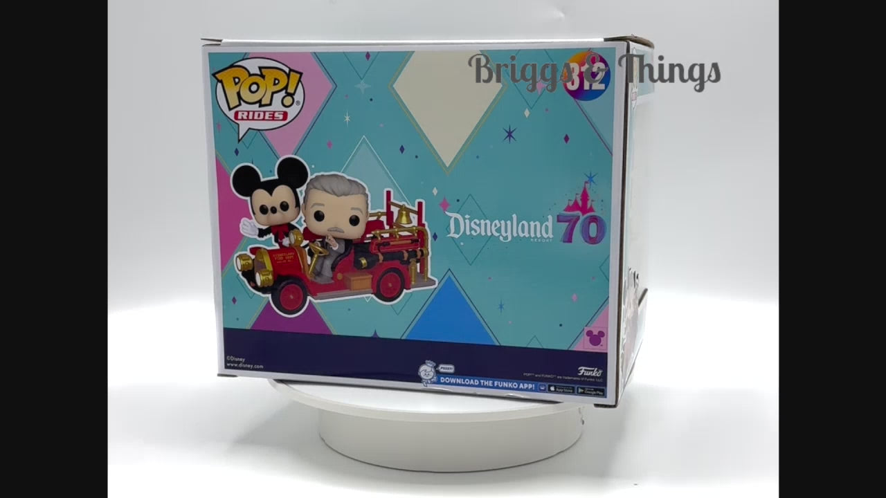 Funko Pop Rides Mickey Mouse and Walt Disney Fire Engine 312 DLR 70th Video