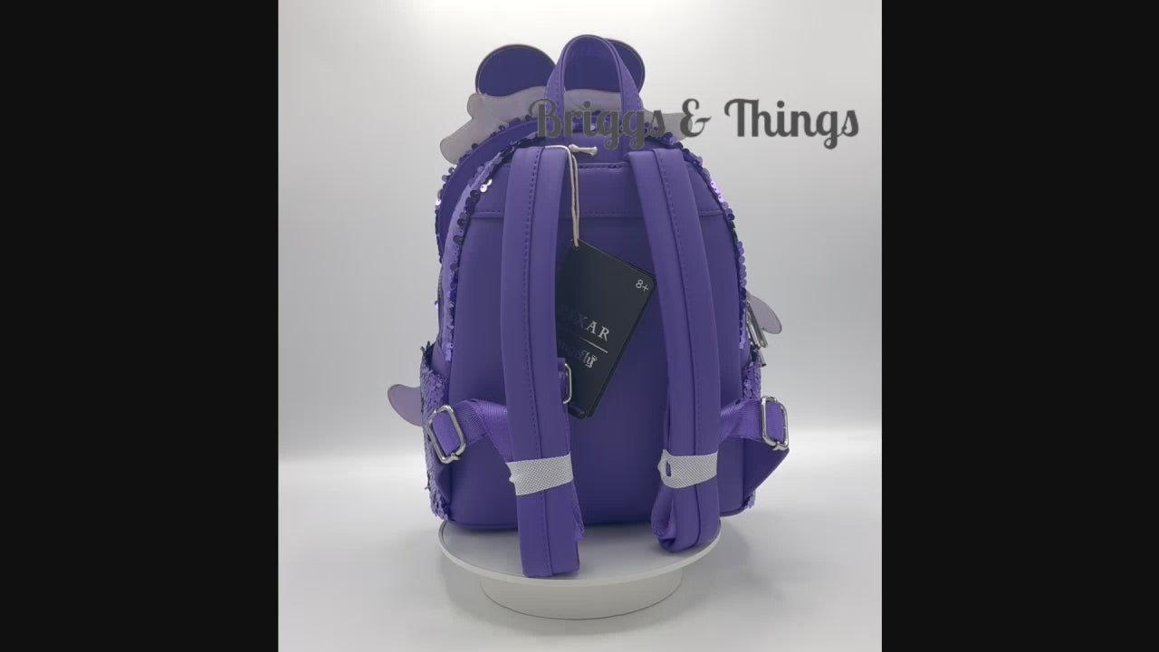 Loungefly Boo Sequin Mini Backpack Disney Pixar Monsters Inc Bag Video