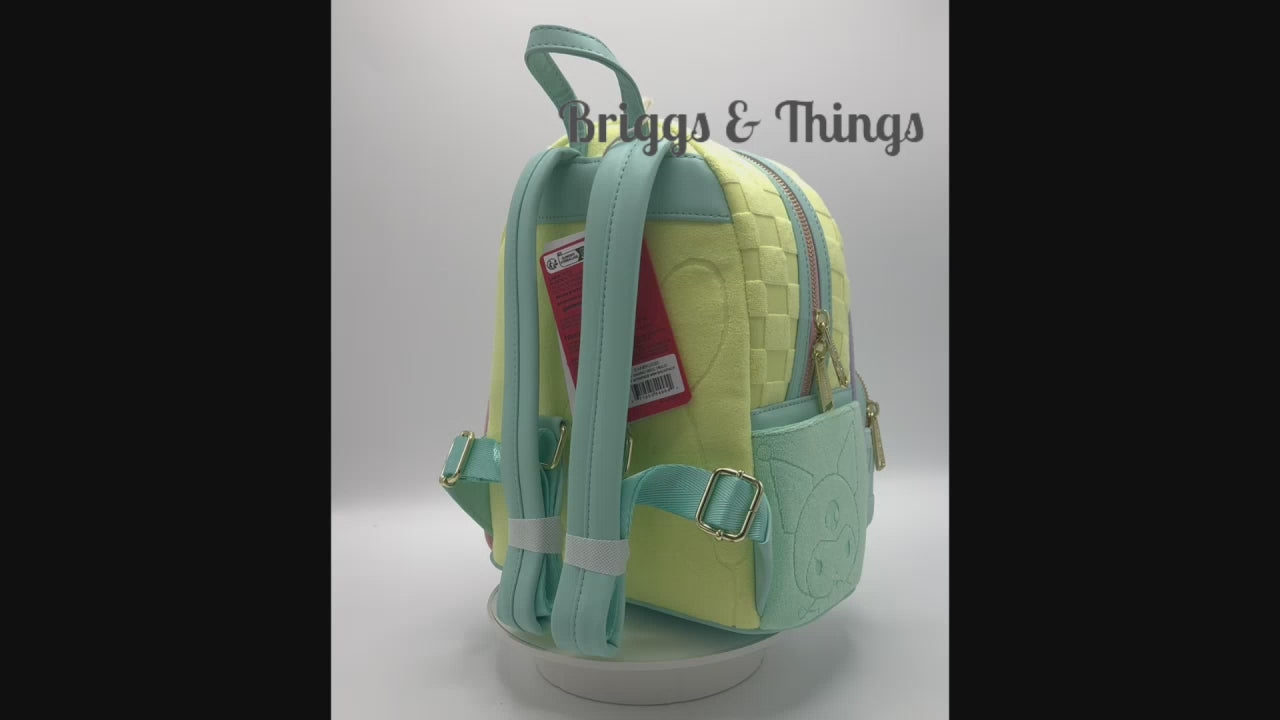 Loungefly Hello Kitty SDCC Mini Backpack Sanrio Colour Block Bag Video