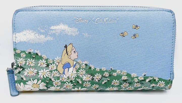 Cath Kidston Alice in Wonderland Blue Meadow Purse Disney Wallet Large Used Front