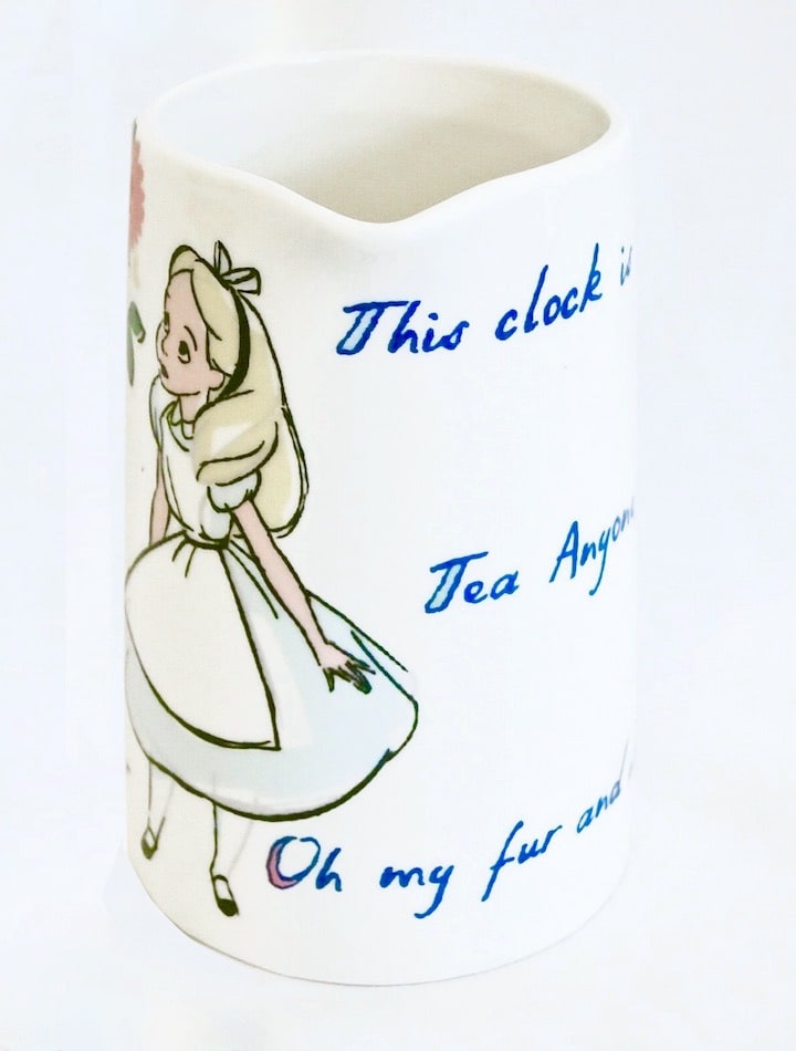 Cath Kidston Disney Alice in Wonderland Jug Vase Flower Pot Pitcher Side 1