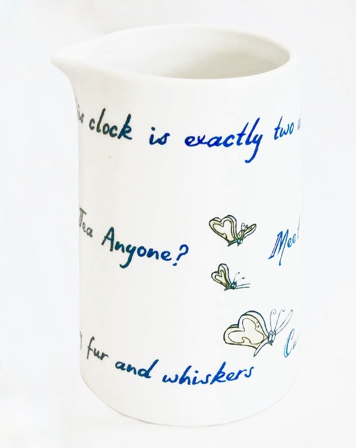 Cath Kidston Disney Alice in Wonderland Jug Vase Flower Pot Pitcher Side 2