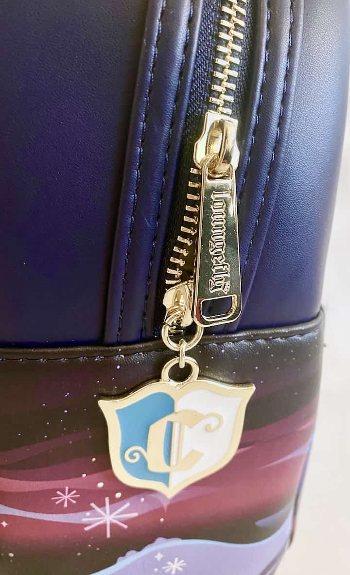 Loungefly Cinderella Castle Collection Series Mini Backpack Disney Bag Zips and Crest Keyring