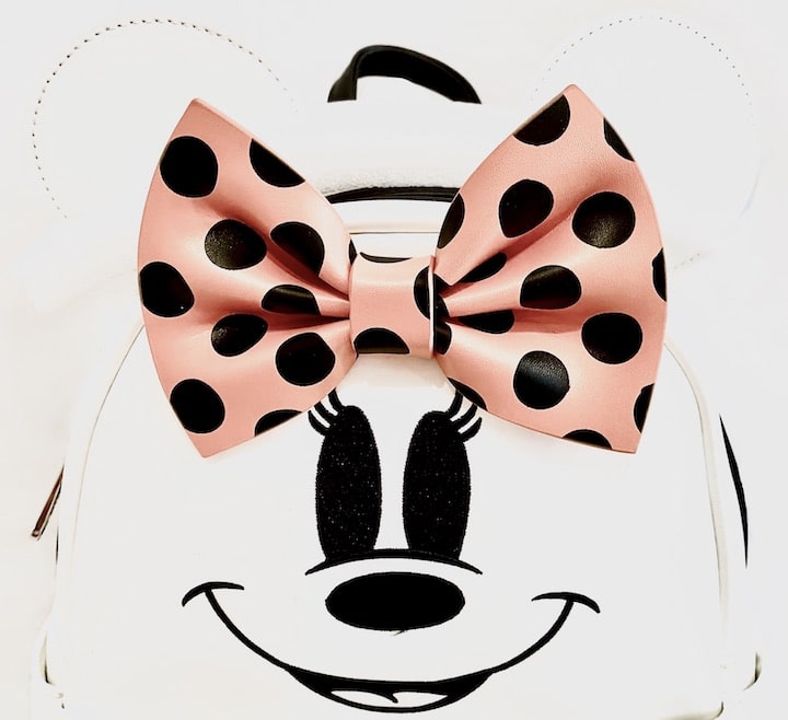 Loungefly Ghost Minnie Mouse Mini Backpack Disney Glow In The Dark Bag Bow
