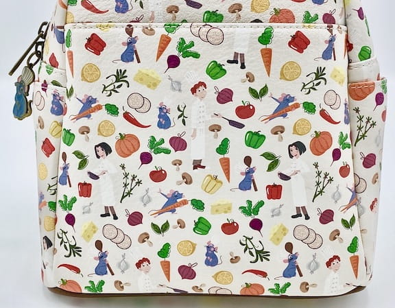 Loungefly Ratatouille AOP Mini Backpack Disney Pixar Vegetables Bag Front Lower Half