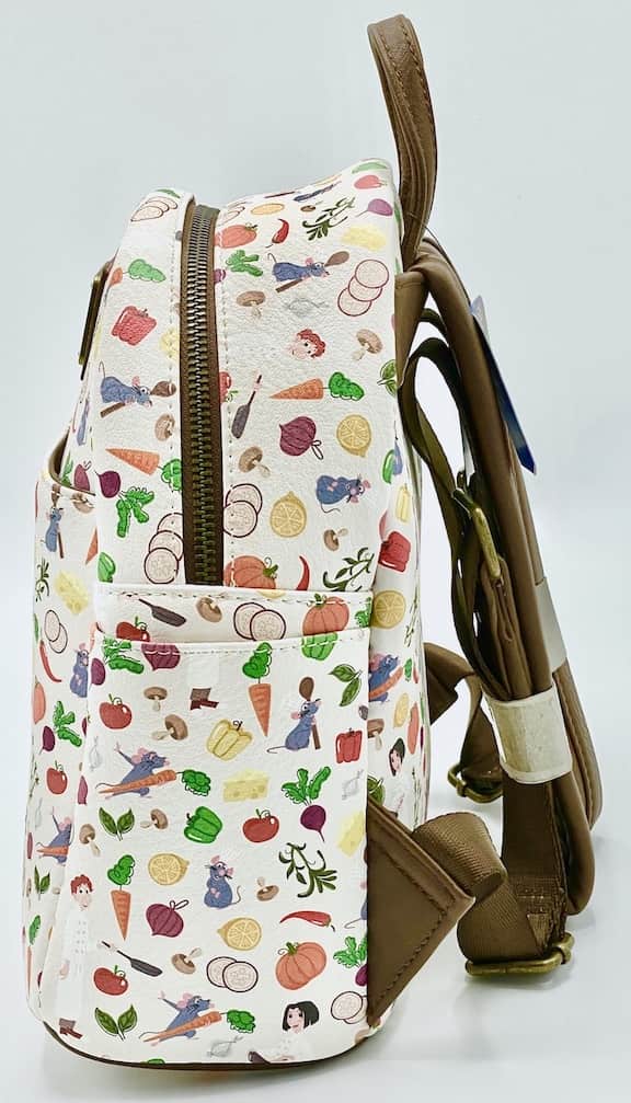 Loungefly Ratatouille AOP Mini Backpack Disney Pixar Vegetables Bag Left Side