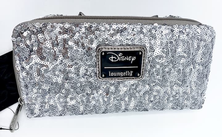 Loungefly Silver Sequin Wallet Minnie Mouse Disney 707 Street Purse Back
