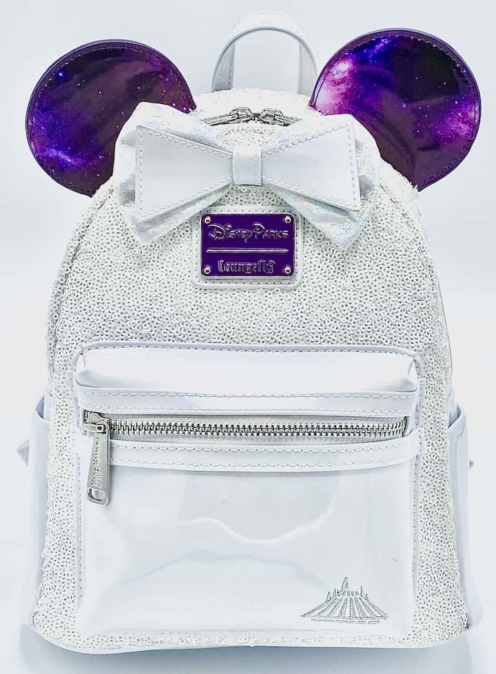 Loungefly Space Mountain MMMA Backpack Minnie Mouse Main Attraction Bag Front Full View