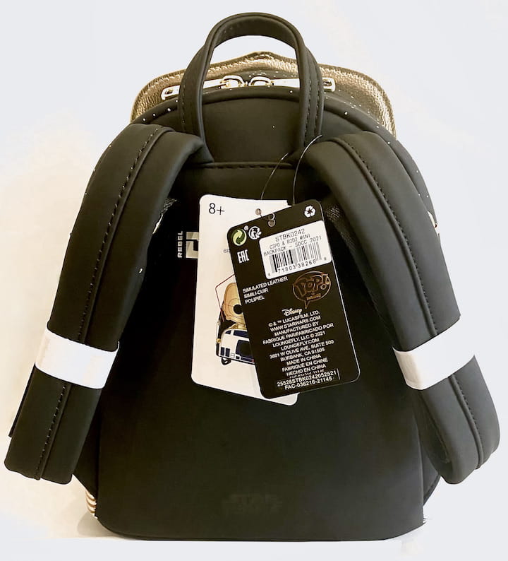 Loungefly Star Wars FunKon Mini Backpack C-3PO C3PO R2-D2 R2D2 Straps