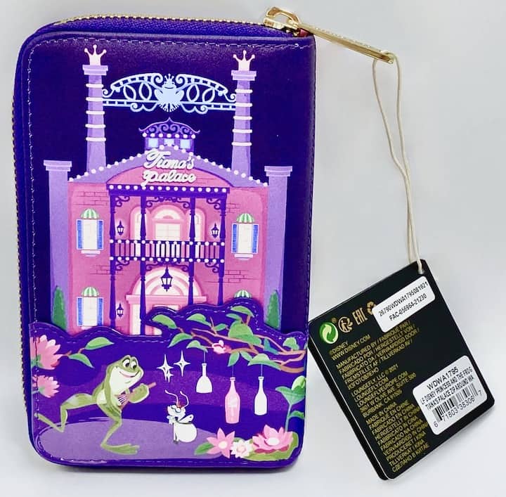 Loungefly Tiana Wallet Castle Collection Series Disney Princess Purse Back