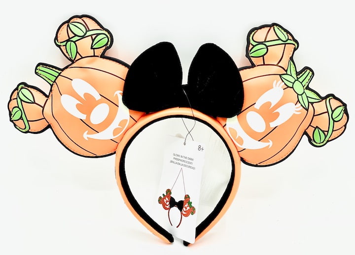 Mickey Mouse Pumpkin Ears Mick-O-Lantern Headband Loungefly Disney Front