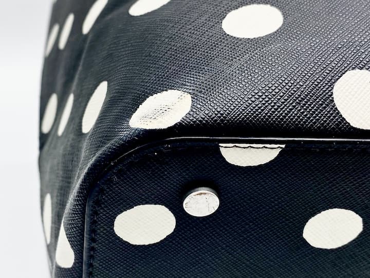 Cath Kidston 101 Dalmatians Spot Tote Bag Placement Shopper Handbag Damage Base Left Bottom Corner