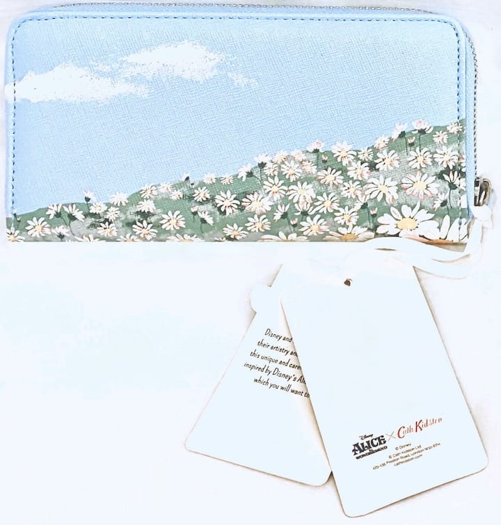 Cath Kidston Alice in Wonderland Blue Meadow Purse Disney Wallet Large New With Tags Back And Label