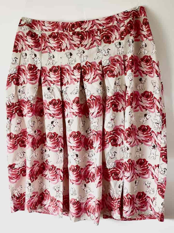 Cath Kidston Disney 101 Dalmatians Skirt Pink Puppies Roses Back