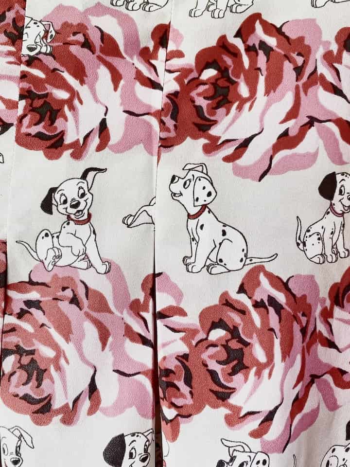 Cath Kidston Disney 101 Dalmatians Skirt Pink Puppies Roses Pattern