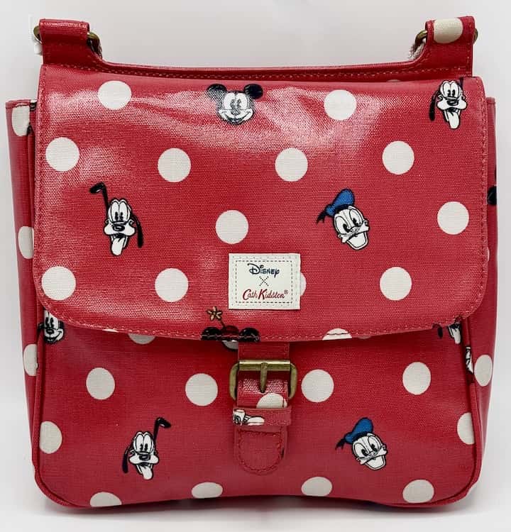 Cath Kidston Disney Mickey Mouse Bag Red White Polka Dot Spot Handbag Front Without Tag