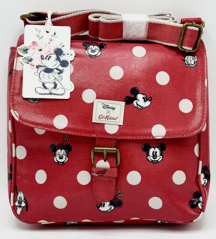 Cath Kidston Disney Mickey Mouse Bag Red White Polka Dot Spot Handbag Front